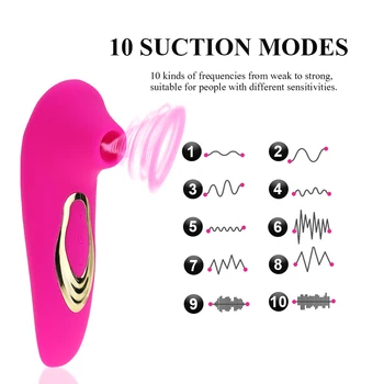 Klitorio Čiulpti Vibratorius Spenelių Stimuliatorius G Spot Clit Vibratoriai Vandeniui 10 Siurbimo Modelius 18+ Suaugusiųjų Sekso Žaislai Moterims