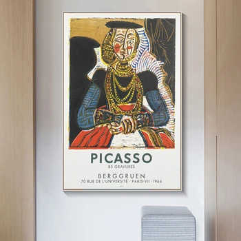 Abstrakti Pablo Picasso Garsaus Meno Drobė Paveikslų Ant Sienos Menas, Plakatų Ir grafikos Picasso Meno Drobė Nuotrauka Už Kambarį