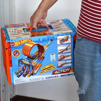 Karšto Ratų Track Builder Sistema Rasės Dėžė Nustatyti Pagreitis, Automobilių Žaislas Vaikams, Švietimo Statybos Hotwheels Modelis Dovana