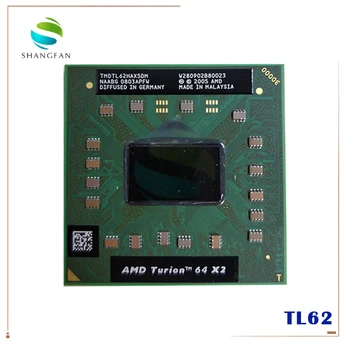 AMD cpu nešiojamas Turion TL-62 TL62 TL 62 TMDTL62HAX5DM CPU 1M Cache/2.1 GHz/Socket S1/Dual-Core Nešiojamas procesorius