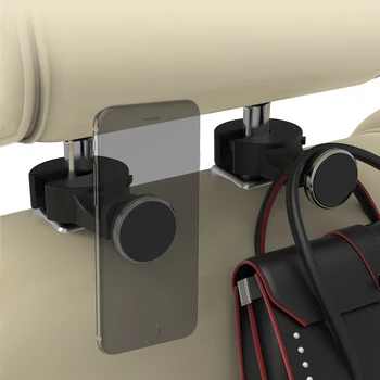 2VNT Daugiafunkcinis Automobilio galinės Sėdynės Pagalvėlės Mobiliojo Telefono ir Planšetinio kompiuterio Laikiklį Stovėti Automobilių kablys Magnetinis laikiklis 