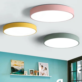 Šiuolaikinių LED Balta ir Juoda spalvos lubų šviesos akrilo lubų lempos virtuvė, svetainė, miegamasis, studijų koridoriaus kambarį viešbutyje