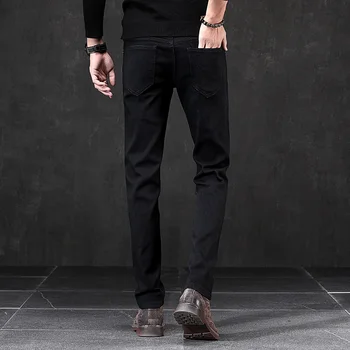 2019 m. rudenį naujų atvykimo aukštos kokybės atsitiktinis slim fit elastinga juoda džinsai vyrams ,vyriški pieštuku ,kelnes skinny džinsai vyrams