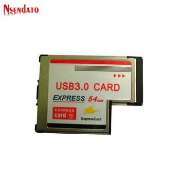 USB 3.0 USB3.0 PCI Express Card Adapteris Su 2 Prievadai 5Gbps USB3.0 HUB 54mm Lizdas ExpressCard Skaičiuoklė