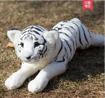 Puikus modeliavimo white tiger didelis pliušinis guli tigras lėlės gimtadienio dovana, apie 60cm 2789