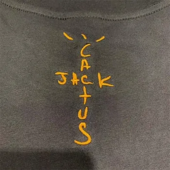 Siuvinėjimo Scott Travis Cactus Jack T-Shirt Vyrai Moterys Astroworld Ar senas skalbimo Marškinėliai Vyrams Viršuje Tees