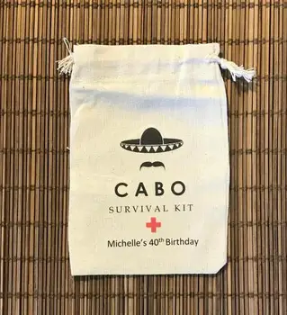 Individualizuoti cabo san lucas, meksikoje gimtadienio, vestuvių naudai krepšiai bridesmaid Bachelorette Pagirios Survival Kit šalis Saldainių maišeliai