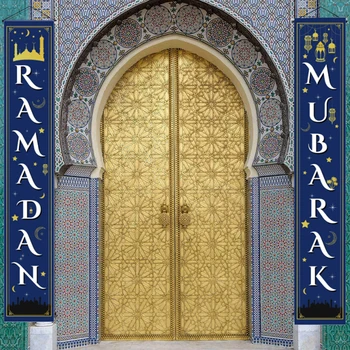 Ramadanas Mubarakas Durų Užuolaidos Reklama Eid Mubarakas Reklama Kabo Girliandą Vėliavos Ramadanas Kareem Islamo Musulmonų EID Švenčių Namų Dekoro