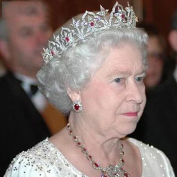 HIMSTORY Europos British Royal Queen Plaukų Tiara Karūna kalnų krištolas Vestuves Karūnos Plaukų Aksesuarų, Vinjetė