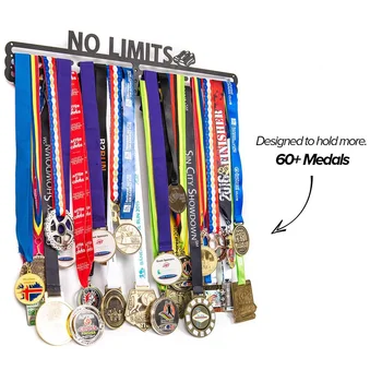 Medalis kabyklos Sporto medalio savininkas 60+ medaliai display rack Įkvepiantį medaliai saugojimo JOKIŲ APRIBOJIMŲ (NR. įtraukti Medalis)