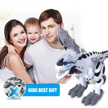 Didelis Purškimo Mechaninė Dinozaurai su Sparno Animacinių filmų Elektroninių Pėsčiomis Gyvūnų Modelio Dinosaurio Robotas Vaikams, Žaislai Vaikams