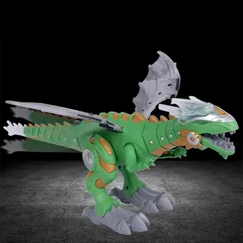 Didelis Purškimo Mechaninė Dinozaurai su Sparno Animacinių filmų Elektroninių Pėsčiomis Gyvūnų Modelio Dinosaurio Robotas Vaikams, Žaislai Vaikams