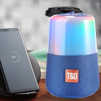 TG168 Portable Bluetooth Speaker Spalvinga LED šviesos Vandeniui Skiltyje 
