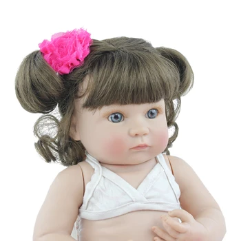 40cm Visas Silikono Kūno Atgimsta Undinė Baby Doll Žaislas Mergina Minkšto Vinilo Mini Kūdikių Bonecas Vaikui Maudytis Žaislas Vaikams Gimtadienio Dovana
