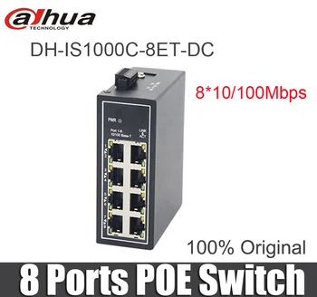 Dahua 8 prievadai su poe switch DH-IS1000C-8ET-DC Nevaldomas power switch 8 port 8*10/100Mbps Ethernet Prievadai, IP kameros