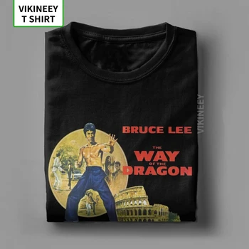 Bruce Lee Yra Atgal Vyrų Marškinėliai Dragon Filmą Kung Fu Brusli Karatė Kinija Tee Marškinėliai Trumpomis Rankovėmis T-Marškinėliai Medvilnės Plius Dydis Viršūnės