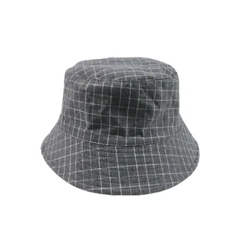 Bucket Hat dvipusis Harajuku Juoda Balta Grotelės Žvejys Skrybėlę Ponios Laisvalaikio Saulės Skrybėlę Vyras Gatvėje Banga Baseino Bžūp Hip-Hop Bžūp