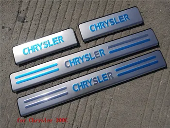 2011-m. Chrysler 300C aukštos kokybės Nerūdijančio Plieno Pusės Durų Slenksčio Nusitrinti Plokštė Slenksčių Apdailos Automobilių stilius