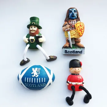 Didžiosios britanijos, Škotijos, Šaldytuvo Magnetų Turizmo Suvenyrų Magnetinio Šaldytuvas Lipdukai 3D Dervos Amatų Dovana, Namų Puošybai