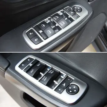 Automobilio Stilius Durų Lango Jungiklis, Mygtukas Rėmo Dangtis Apdaila Lipdukas ABS Jeep Grand Cherokee, Jeep Cherokee Dodge Kelionės 2011-2016