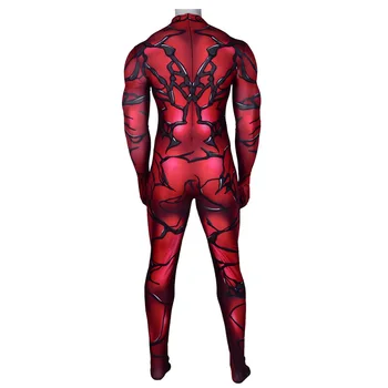 Aukštos Kokybės Raudona Symbiote Kostiumas Raumenų Atspalvį amzing Cosplay Kostiumas Helovinas Lycra Spandex Fullbody Zentai Kostiumas Kostiumas Suaugusiųjų