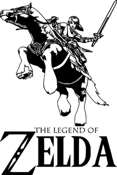 Legend Of Zelda Nuorodą Ir Epona Vinilo Sienos Meno, Lipdukas, Decal, Vaikų Darželio, Vaikų Kambarys Meno Dekoro, Sienų Lipdukai D683