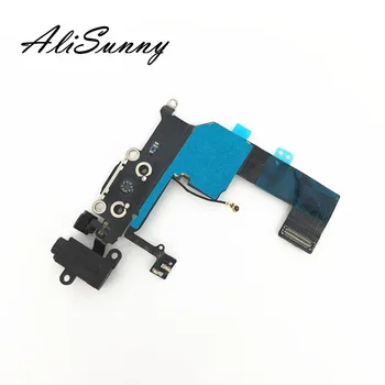 AliSunny 10vnt įkrovimo flex cable for iPhone 5C Įkroviklis Doko Jungtis USB Prievadas Pakeitimo Dalis