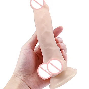 Kūno spalvos moteriška dildo skystu silikonu modeliavimas varpos vieno ir dviejų vyrų varpos kietumas moterų masturbacija prietaisas