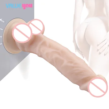 Kūno spalvos moteriška dildo skystu silikonu modeliavimas varpos vieno ir dviejų vyrų varpos kietumas moterų masturbacija prietaisas