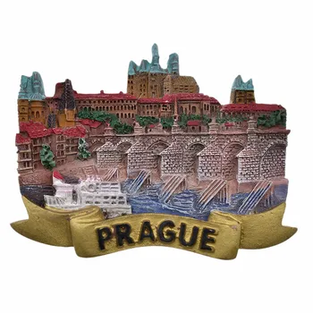 Prahos Karolio Tiltas Peržiūrėti Šaldytuvas Magnetinis Lipdukas Garsaus Kraštovaizdžio Šaldytuvas Magnetai 