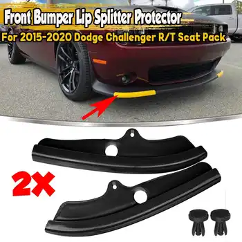 Naujas 2x Automobilio Priekinio Buferio Lip Protector Splitter Kūno Komplektas, Spoileris Guard Difuzorius Lūpų Dodge Challenger R/T Scat Pack-2020 m.