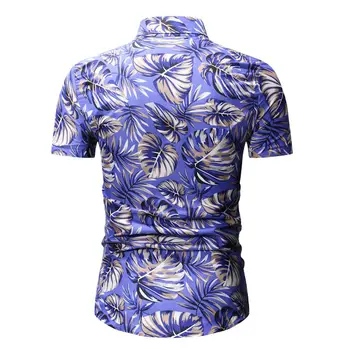 Marškinėliai vyrams Camisa Mados 2019 M. Vasarą Mens Atspausdinta marškinėliai trumpomis rankovėmis Mens suknelė marškiniai Aukštos kokybės
