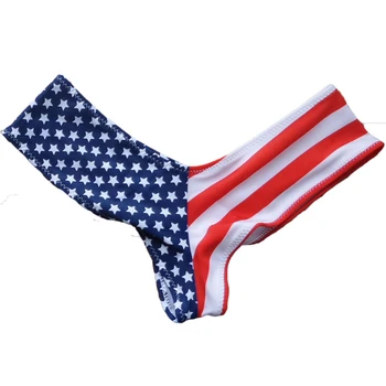 S - 3XL Amerikos vėliava plaukti trumpas V formos maudymosi kostiumėliai moterims, brazilijos bikini bottom scrunch užpakalis tanga kelnaitės apatiniai Moterų K130