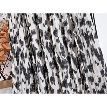 TIGENA Leopard Print Long Maxi Klostuotas Sijonas Moterų Mados 2021 M. Pavasario Vasaros korėjos Elastinga Aukštos Juosmens Šifono Sijonas Moteris