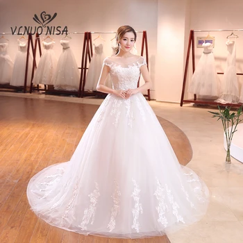 Spalvingas Kamuolys Suknelė Subtilus Lankas Nėrinių Valtis Kaklo Vestuvių Suknelė Vestido De Novia 3D Gėlių Perlai China Realus Vaizdas Nuotakos Suknelė 20