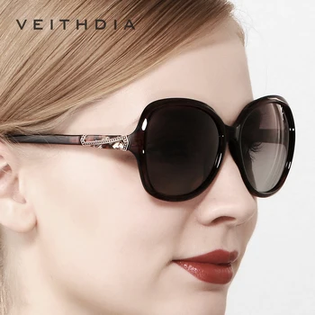 VEITHDIA moteriški Saulės akiniai Poliarizuoti Gradientas Objektyvas Prabangos Ponios Dizaineris Akiniai nuo saulės, Akinių Aksesuarai Moterims 3023
