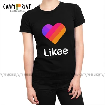 Likee Programėlės Logotipas Likee Širdies Vaivorykštė Grafiti T Marškinėliai Moterims Estetinės T-shirt Įgulos Kaklo Viršūnes Tees Dropshipping Drabužių Moterų