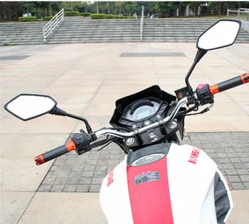 Anglies Pluošto Modelis Universalus 10mm Motocycle Veidrodis Moto galinio vaizdo Šoniniai Veidrodėliai Honda CB CB500F 500X 650F CB1000R 1000 1300