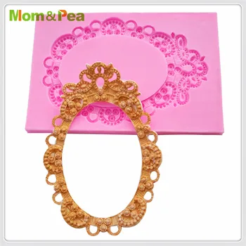 Mama&Žirnių MPA1820 Gėlių Rėmo Formos Silikono Formos Pyragas Apdaila Minkštas Pyragas 3D Pelėsių, Maisto Klasės,