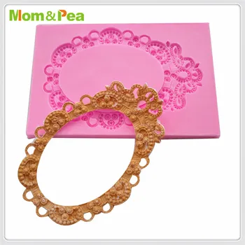 Mama&Žirnių MPA1820 Gėlių Rėmo Formos Silikono Formos Pyragas Apdaila Minkštas Pyragas 3D Pelėsių, Maisto Klasės,