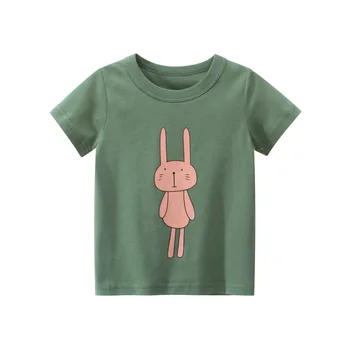 Girls Cartoon T-shirts Vaikai Berniukai, Gyvūnų ir Vaisių, Print T Shirt Vaikų Vasaros trumpomis Rankovėmis T-shirt vatos Pagaliukai Drabužiai
