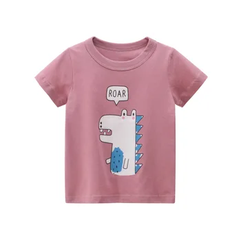 Girls Cartoon T-shirts Vaikai Berniukai, Gyvūnų ir Vaisių, Print T Shirt Vaikų Vasaros trumpomis Rankovėmis T-shirt vatos Pagaliukai Drabužiai