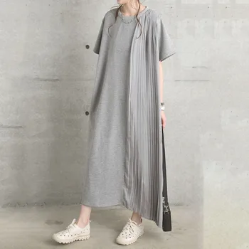 2020 Prarasti Plisuotos Maxi Suknelė Atsitiktinis Elegantiškas Biuras Ponios Korėjos Japonijos Moterų, Ilgos Suknelės Moterų Vestidos Megztinis Ilgas Apdaras