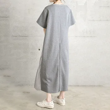 2020 Prarasti Plisuotos Maxi Suknelė Atsitiktinis Elegantiškas Biuras Ponios Korėjos Japonijos Moterų, Ilgos Suknelės Moterų Vestidos Megztinis Ilgas Apdaras