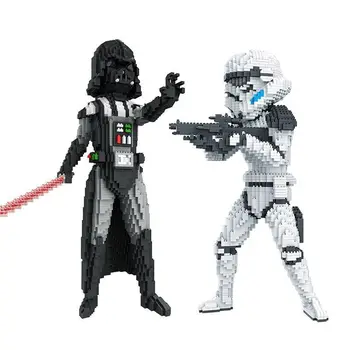 3300pcs+ Star Wars Darth Vader Diamond Blokai Filmą Yoda Stormtrooper Veiksmų Skaičiai Žaislai, Micro Blokai Vaikams
