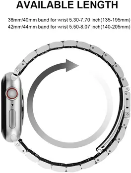 Nerūdijančio Plieno Dirželis Apple Watch Band 6 5 4 3 40mm 44mm dirželis 38mm 42mm Pakeitimo Apyrankę Sporto Juostos iWatch 6 5 4 3