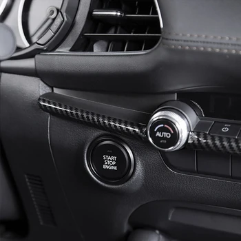 Už Mazda 3 2019 2020 ABS Raudona Automobilio prietaisų Skydelyje Oro Kondicionierius Lizdas AC Ventiliacijos konsolė Kontrolės Juostelės Padengti Apdaila priedai