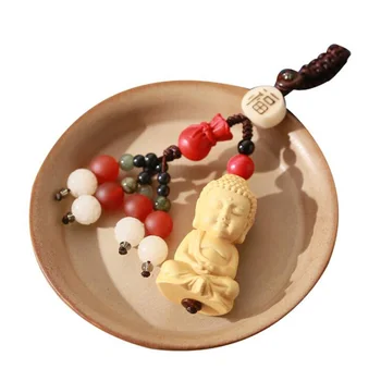 WEIYU Naują Atvykimo Pasisekė Papuošalai Sandalo Medžio Drožyba Sagtis Buda Pakabukas Keychain Automobilių Maišelį paketų prižiūrėtojų raktinę Budizmas Amuletas Papuošalai