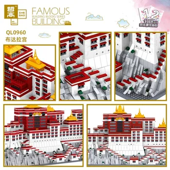 3649 VNT QL0960 Potala Architektūros Kinijoje Lasa Tibeto Žinomų Pastatų Statyba Blokai, Plytos, Žaislai, Gimtadienio Gfits