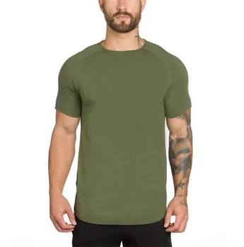 Prekės sporto drabužių, sporto marškinėliai vyrams mados pratęsti hip-hop vasaros trumpomis rankovėmis t-shirt medvilnės kultūrizmo raumenų marškinėlius vyras